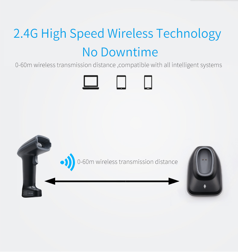 Barcode Scanner Wireless - Scanner de código de barras sem