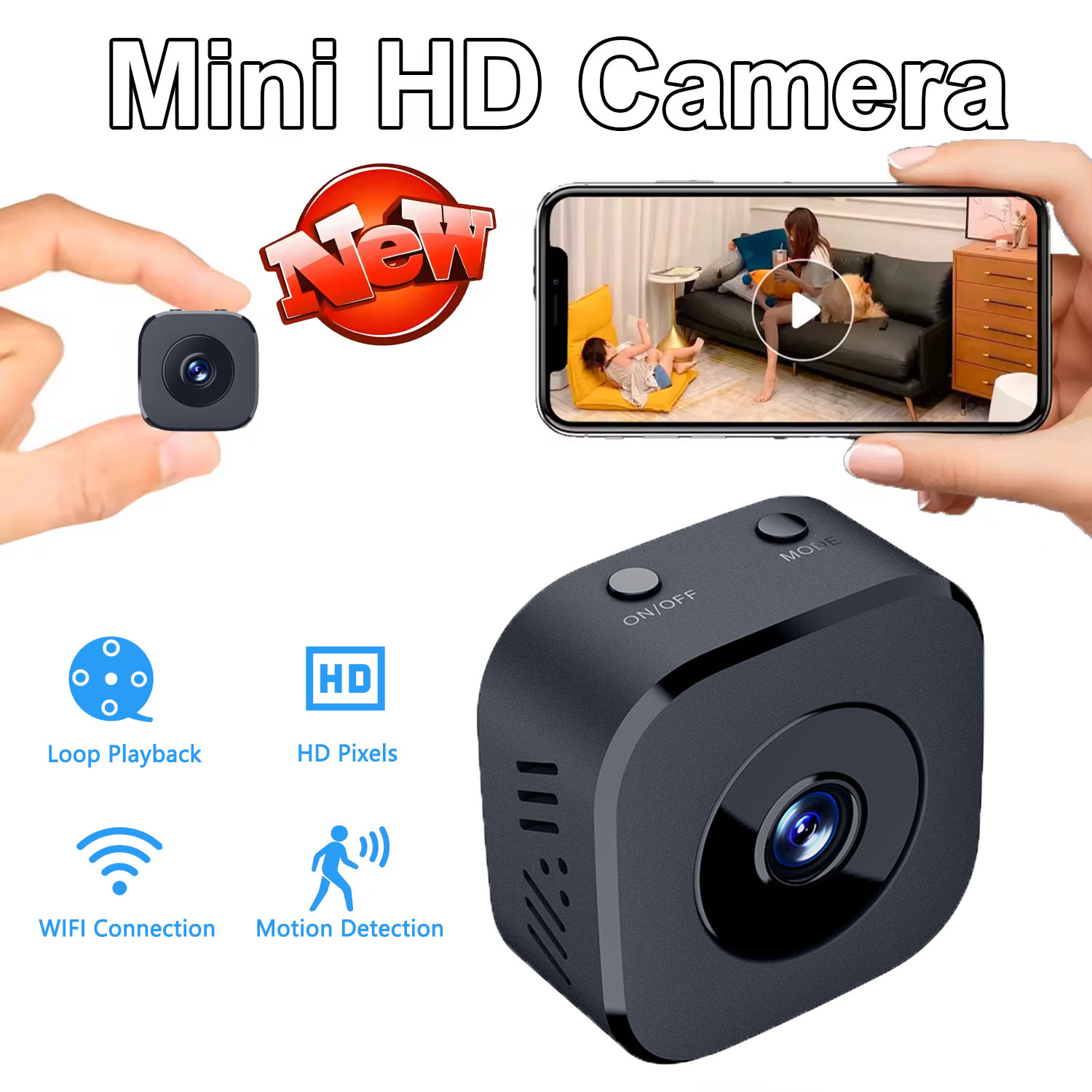 Compact Camera Mirrorless - Câmera de segurança 4k mini visão