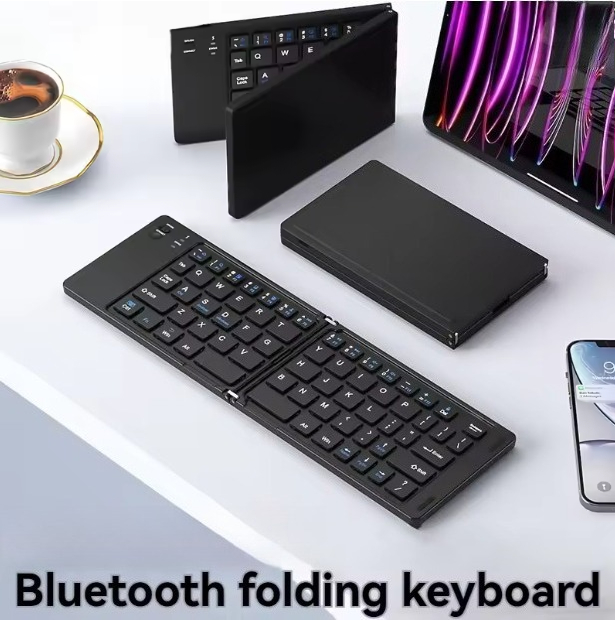 Wireless Keyboard Mini - Teclado sem fio portátil, mini, dobrável,