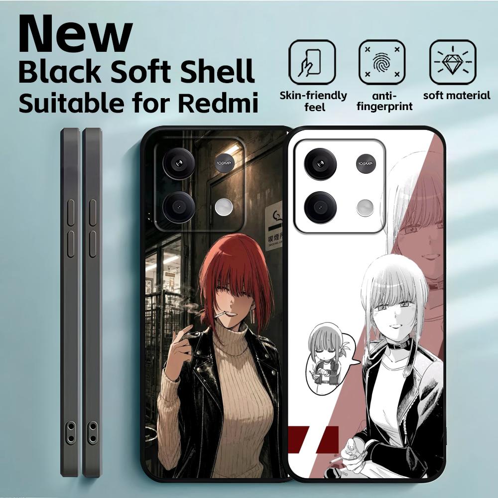 Xiaomi Redmi Note 13 - Capa de Celular Preta Macia para