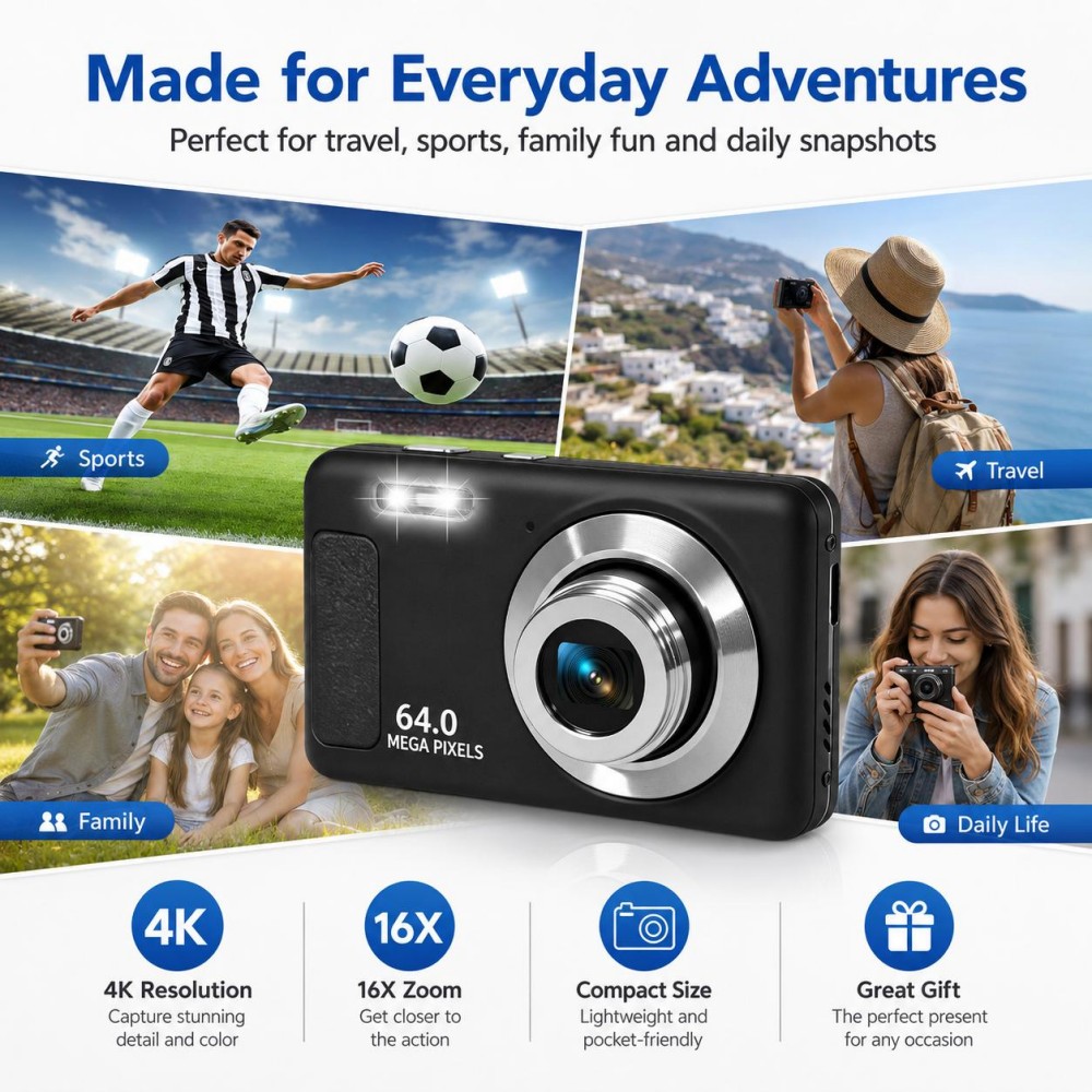 Câmera Digital Portátil 4K Ult - Electronic Gadgets For Home avaliação e preço