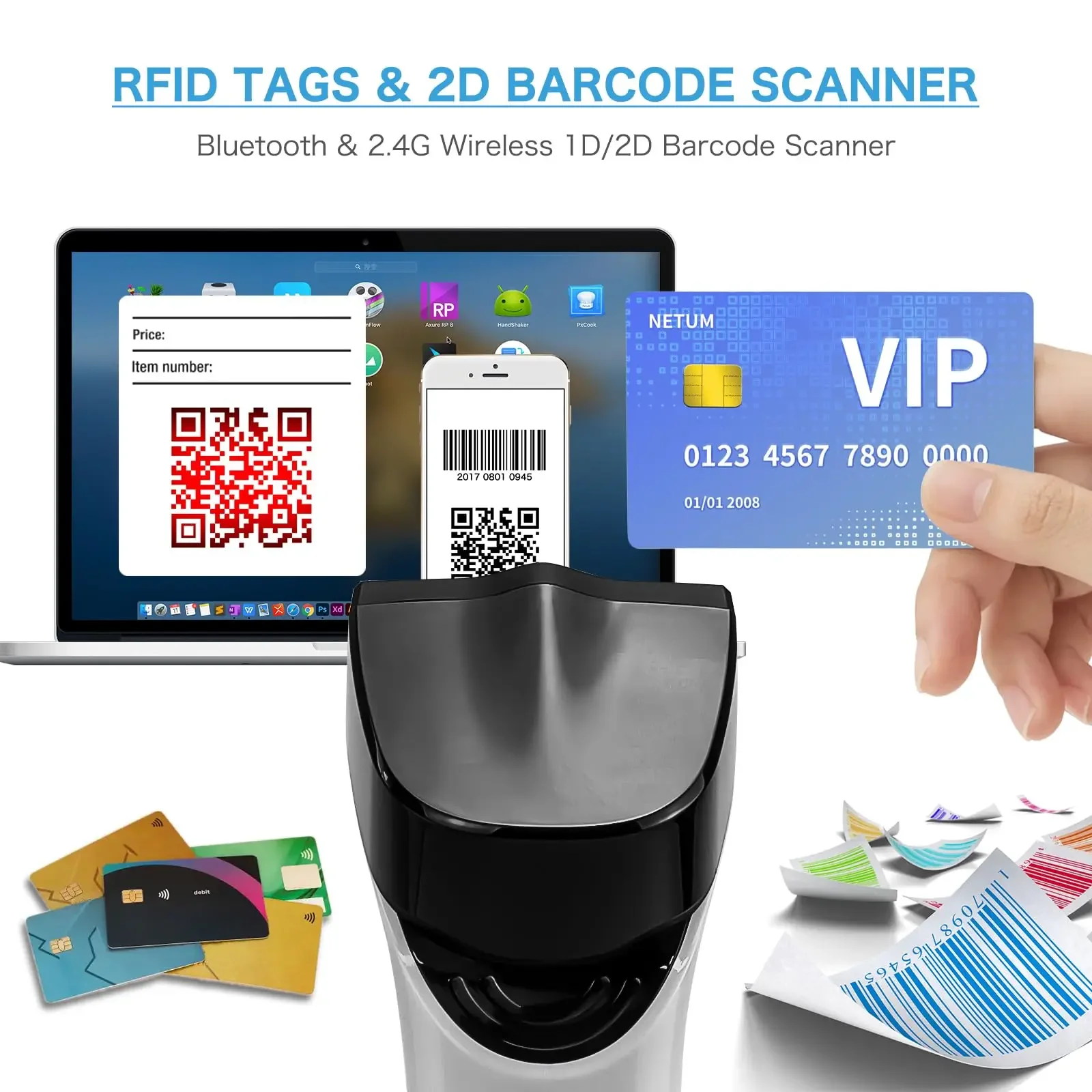 Scanner de Código de Barras Se - Barcode Scanner Wireless avaliação e preço