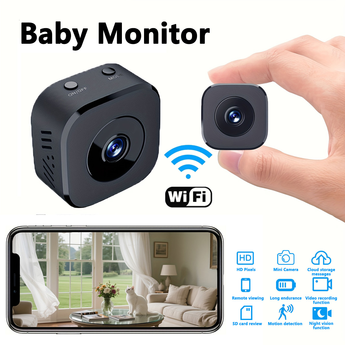 1080p hd mini câmera wi-fi seg - Compact Camera Mirrorless avaliação e preço