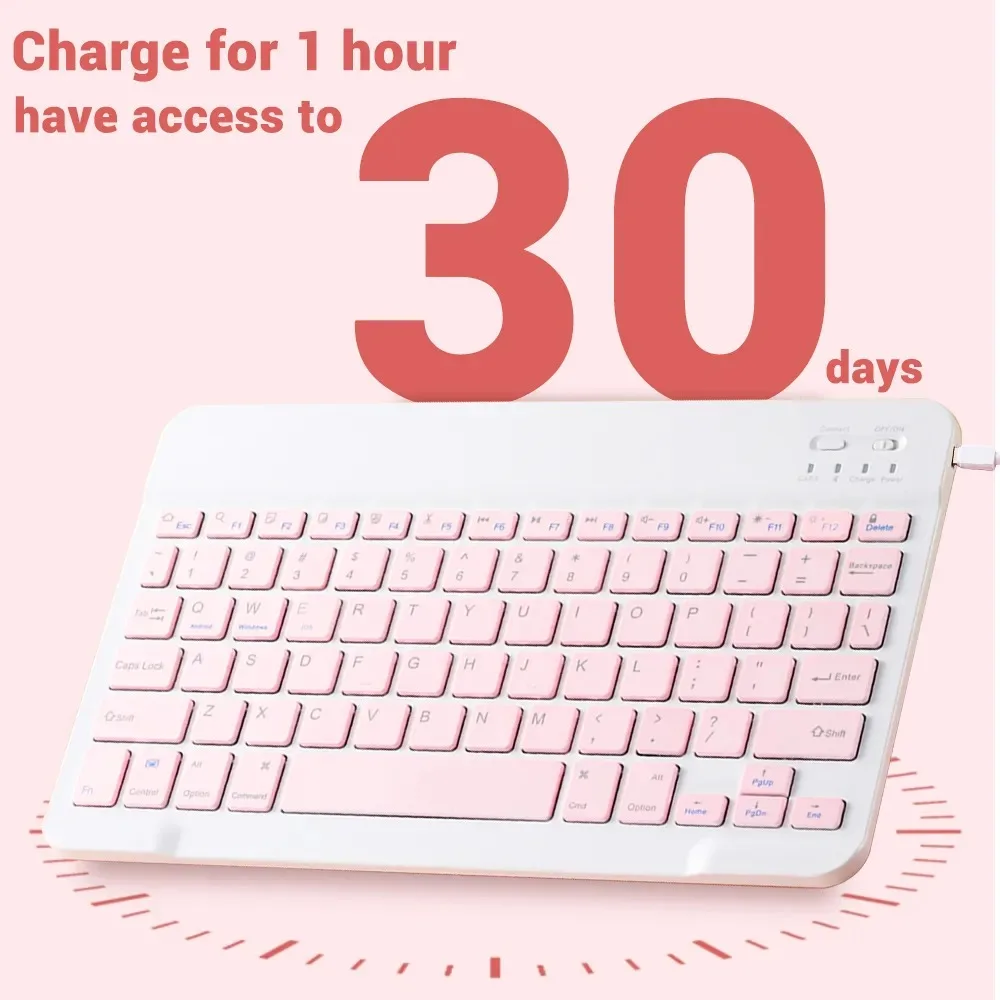 Teclado Bluetooth Hebraico de  - Wireless Keyboard Mini avaliação e preço