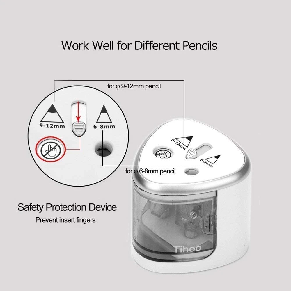 Tenwin-Two-Hole Lápis Sharpene - Electronic Gadgets For Home avaliação e preço