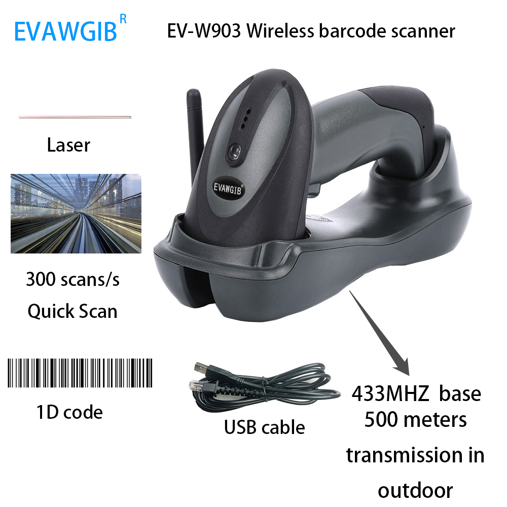 Leitor de código de barras sem - Barcode Scanner Wireless avaliação e preço